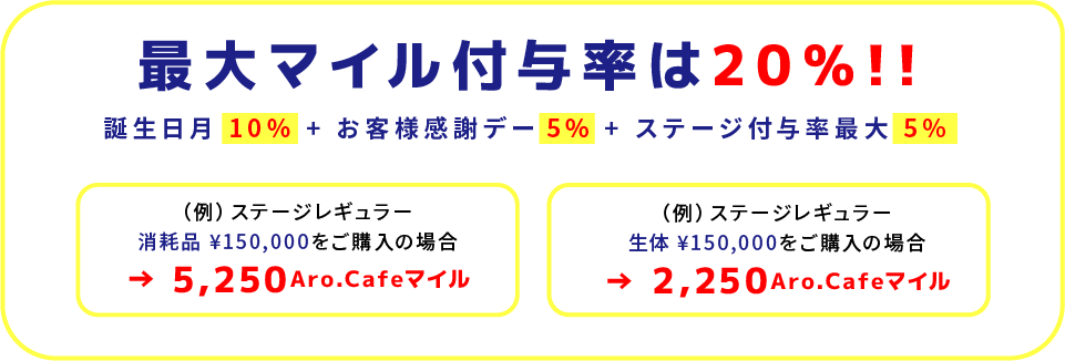 最大マイル付与率は20％!!