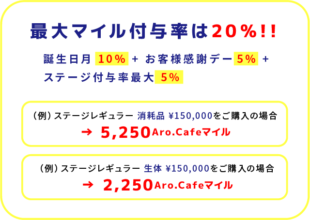 最大マイル付与率は20％!!